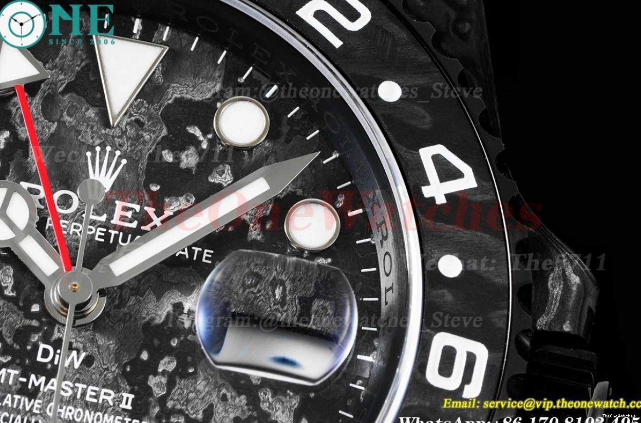 Black NY VR3186 VSF Master II Dial Textured Carbon GMT DIW 1229